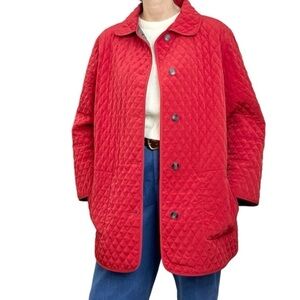 Fennelli reversible red grey boxy quilted barn jacket chore jacket 13/14